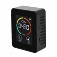 thumbnail image 1 of Clearance! Detector Dioxide Detector Portable Sensor with LCD Display Temperature and Humidity Meter with Alarm Meter Detectors for Home 4005000 Black Measuring Tools,Black, 1 of 8