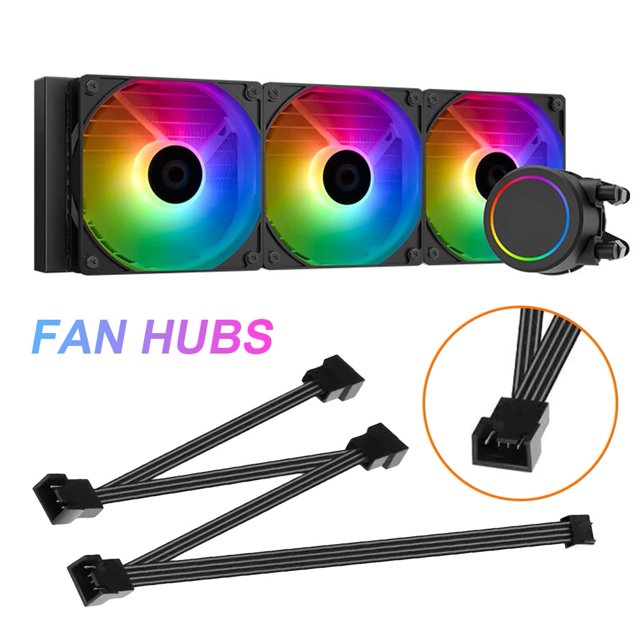 Divisor PWM para ventilador portátil jixopn, adaptador de cable conector de 5/6 vías, hembra a macho, material aislante de PVC para CPU de computadora.