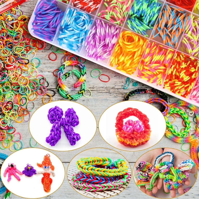 Loom Bracelet Making Kit,Colors Rubber Bands Kits DIY Crafting Children's  Toys Loom Bands Bracelet Kit Friendship Craft Kits for Kids : :  Toys & Games