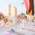 thumbnail image 2 of 6 piezas de arco de asiento de tarjeta de mesa para decoración de bodas, letrero acrílico con números en blanco, letreros de hoteles, 2 of 6