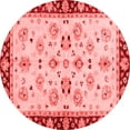 thumbnail image 1 of Ahgly Company Indoor Round Oriental Red Traditional Area Rugs, 7' Round, 1 of 4