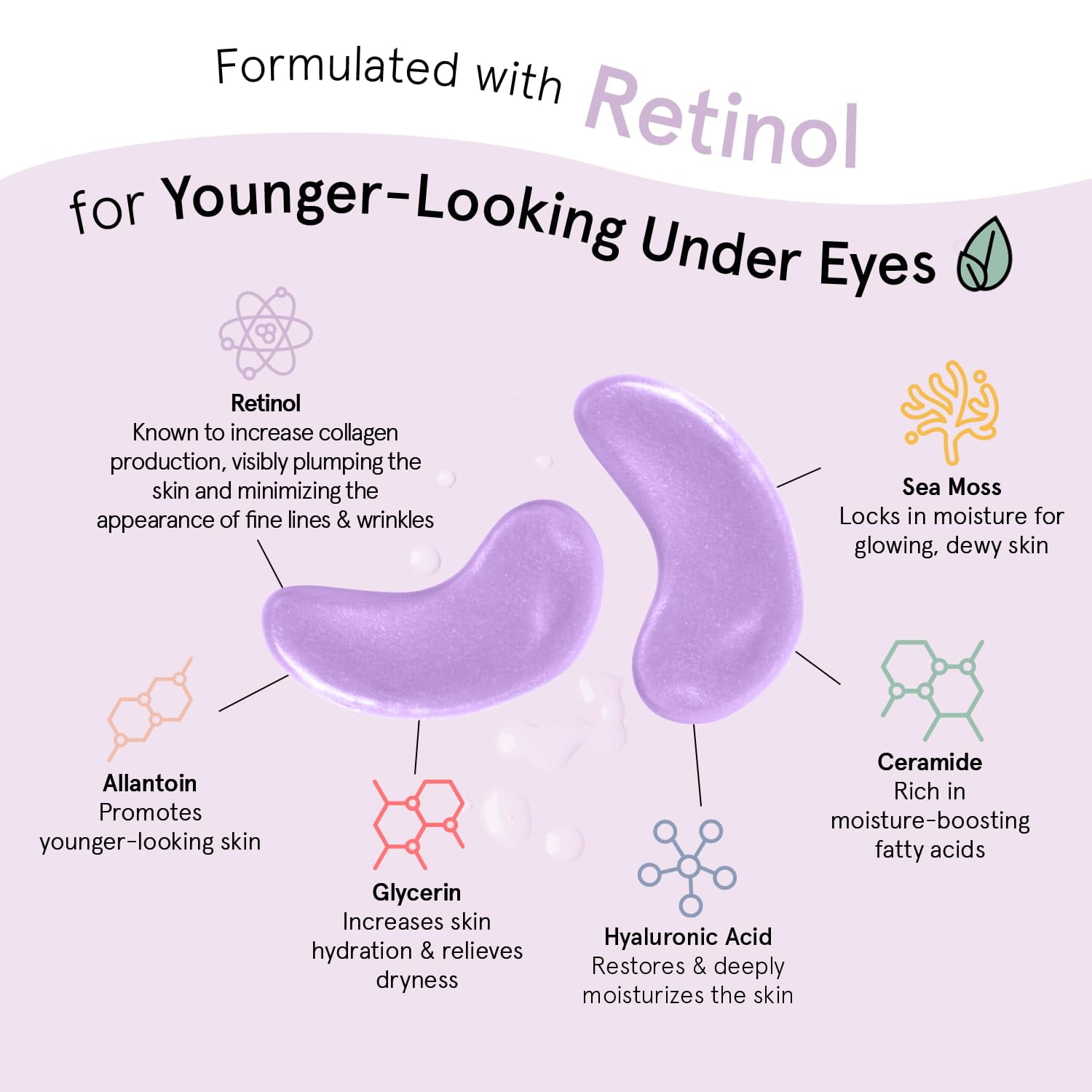Grace & Stella Restoring Under Eye Mask - Purple - 24 Pairs