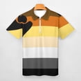 thumbnail image 3 of Bear Brotherhood Pride Flag Men Zipper T-shirt Summer Casual Short Sleeve T-shirt Top, 3 of 7