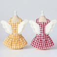 thumbnail image 3 of YOITEA Dog Dress Plaid Wing: Cute Cotton Puppy Princess Dress Pet Clothes Dog Party Costume Outfit Clothing Apparel for Small Meidum Dogs, 3 of 4