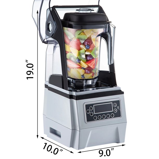 VEVOR Black/White SelfCleaning Ice Smoothie Blenders Countertop Silent