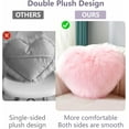 thumbnail image 6 of Heart Pillow Double-Sided Plush:Soft Heart Shaped Throw Pillows,Fluffy Pillows Love Pillow Gifts,Cute Pillows Decorations for Living Room Bedroom Office (Brown, 11.8×15.7in), 6 of 8