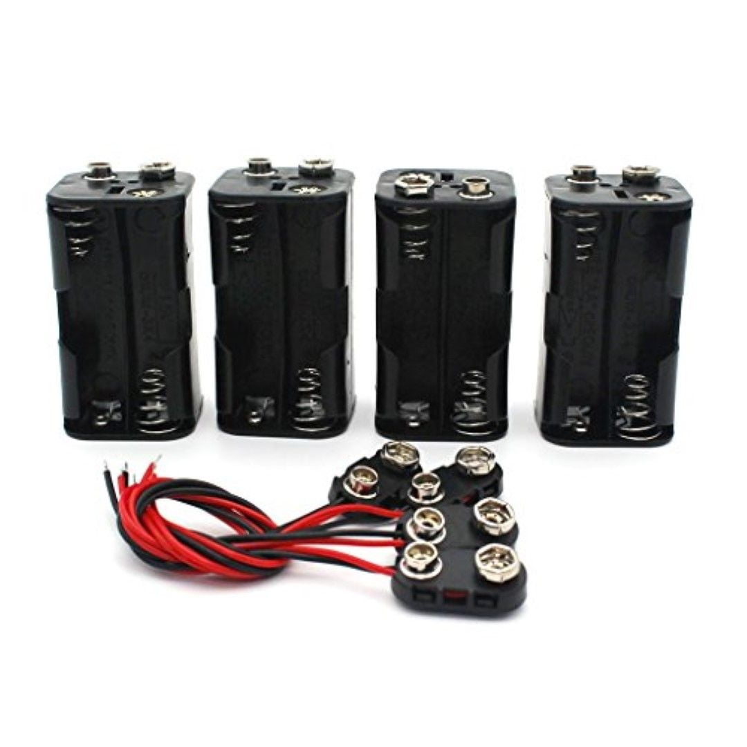 High quality Battery Holder 4 X AA Cells With Standard Snap Package