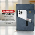 thumbnail image 3 of Promot PU Leather Notebook with Pen - A5 Lined Daily Journals for Writing - Storm Blue, 3 of 7