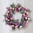 thumbnail image 2 of Corona de imitación de estilo nórdico, corona de flores falsas para decoración del hogar, sala de estar, techo, planta verde, enredadera de flores falsas para boda, 2 of 5
