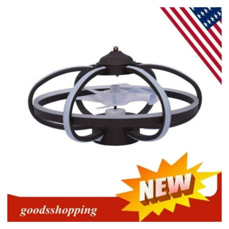 

Hongwa Modern Ceiling Fan Lamp Light with Light Round LED Dimmable Chandeliers +