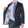 thumbnail image 5 of Mens Navy Modern Fit Blazer Luciano Natazzi 2 Button Luxe, 5 of 6