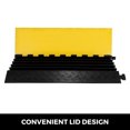 thumbnail image 4 of VEVOR 5 Channel Cable Protectors Extreme Rubber Cable Ramps Heavy Duty Protective Cable Wire Cord Ramp Driveway Rubber Traffic Speed Bumps Cable Protector (5-Channel, 1Pack-18000Lb), 4 of 9