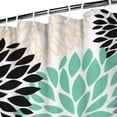 thumbnail image 3 of Boho Floral Shower Curtain 72x72 Inches - Tropical Leaves, Vintage Botanical Print, Waterproof Fabric for Chic Bathroom Decor, Modern Farmhouse & Bohemian Style, 3 of 5