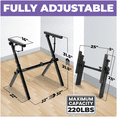 thumbnail image 5 of Liquid Stands Foldable Piano Keyboard Stand and Bench Set - Portable Heavy Duty Digital Piano Stand for 54-88 Key Electric Pianos Adjustable Piano Bench, Stool - Sturdy Keyboard Music Stand and Seat, 5 of 7