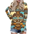 thumbnail image 3 of TaTaai Womens Retro Print Pullover Hoodie Long Sleeve Casual Loose Fit Vintage Graphic Hooded Sweatshirt Daily Wear Top Gift, 3 of 5