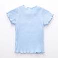 thumbnail image 3 of Tiijoy Toddler Girls Summer Cotton Ribbed T-Shirt Short Sleeve Crew Neck T Shirt, Sizes 1-6, 3 of 8