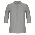 thumbnail image 4 of Elegantes blusas informales con cuello en V para mujer, blusas sólidas de manga corta con volantes, camisetas OAVQHLG3B Store  lin121212, 4 of 5