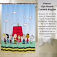 thumbnail image 2 of Juego de cortinas de ducha Franco Peanuts de 13 piezas con anillas, 2 of 5