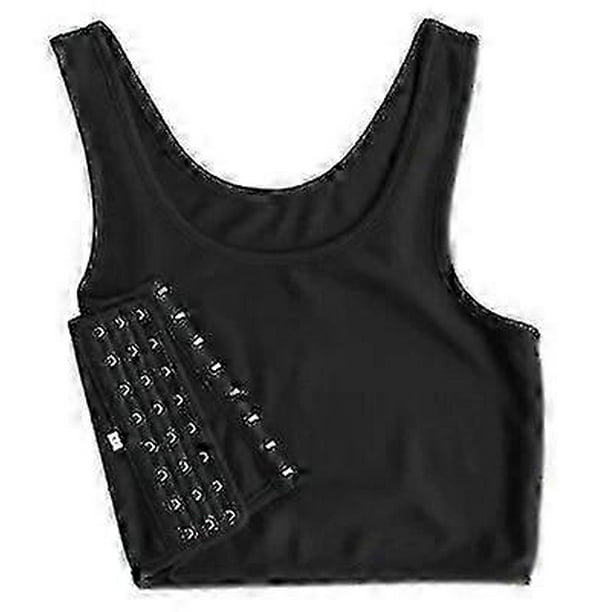 Women Breast Binder Tomboy Lesbian Corset Trans Vest Summer Side Buckle Short Tank Top Underwear Shaper Bustier Chest Binder