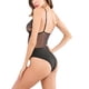 thumbnail image 4 of Body de encaje sexy para mujer Ropa interior Perspectiva de vendaje hueco Lencería, S Eigraketly XX000182-01, 4 of 7