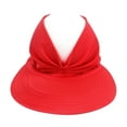 thumbnail image 2 of SPRING PARK Wide Brim Sun Visor Hat Women Large UV Protective Beach Cap Wide Brim Sunscreen Protective Summer Hat for Holiday Design Hat for Holiday, 2 of 8
