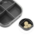 thumbnail image 3 of Unique Bargains 1 Pc Pill Case 4 Grid Portable Pill Box Black, 3 of 6
