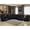 Sectional-02-Black+Chair, variant on Power Reclining Sectional Sofa Set w/ 2 Recliners, L-Shaped Breathing Leather Recliner Couch with LED Lights, Storage Console, Cup Holders and USB Charging, Black