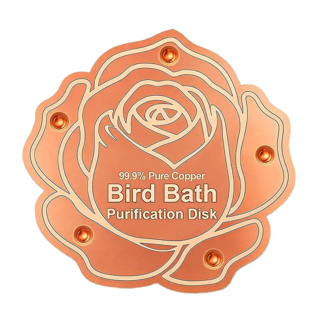Bird Bath Cleans The Copper Plate Purple Copper Cleans The Tray With Support Points Self Cleaning Water Purification Tray And Clean Water For Bird Baths And