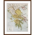 thumbnail image 2 of Art.com Old Map Of Ancient Greece Art Print by marzolino, Brown Frame Wall Art, 23" x 29", 2 of 5