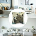 thumbnail image 5 of Cartoon Rhinoceros Animal Blue Outline Throw Pillow Lumbar Insert Cushion Cover Home Decoration, 5 of 7
