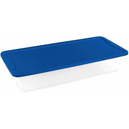 Homz TOTE UNDRBED CLR/BLU41Q — Home & Garage Storage, Stackable Design