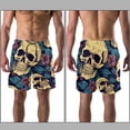 thumbnail image 3 of luoweisi Men's Beach Shorts Quick Dry Swim Trunks with Mesh Lining Skull L, 3 of 5
