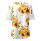 thumbnail image 4 of Gibobby Blusas De Manga Larga Para Mujer Las mujeres ahuecan hacia fuera la de impresión de manga corta con cuello en V camiseta blusa Tops（Amarillo， M), 4 of 5