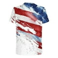 thumbnail image 4 of T-shirts for Men Plus Size under $5 Short Sleeve Round Neck Independence Day Casual Print Sports Fit Breathable T-shirt Red XL, 4 of 5