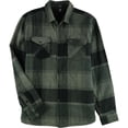 thumbnail image 2 of Volcom Camisa de franela con botones para hombre, gris, pequeña Volcom Botones al frente, 2 of 2