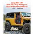 thumbnail image 2 of VEVOR Jeep Tube Doors, 2-Door, Hunting Style Jeep Tubular Door with Heavy-Duty Hinges & OE Latch, Jeep Doors with Rear View Mirrors, Fit for 2018-2024 Jeep Wrangler JL & 2020-2024 Jeep Gladiator JT, 2 of 9