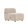 thumbnail image 4 of Christopher Knight Home 5-Piece Modern Curved Cloud Upholstered Bouclé Sofa, Armless 9-Seater, Beige, 4 of 11