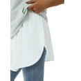 thumbnail image 6 of Women Detachable Underskirt Fake Shirt Adjustable Lower Sweep Skirt Blouse Tail Irregular Hem White XL, 6 of 8