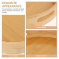 thumbnail image 3 of YUYUETIME Round Khaki Bamboo Tray 1Pc for Natural Serving and Dessert Storage, 3 of 8