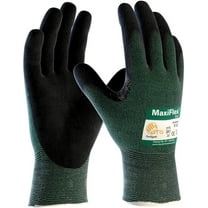 MaxiFlex Cut Resistant Nitrile Coated Work Gloves - Green Knit Shell - 6 Pack, XL