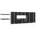 thumbnail image 1 of NewAge Products Pro Series Black 12 Piece Cabinet Set, Heavy Duty 18-Gauge Steel Garage Storage System, LED Lights / Wall Mounted Shelf Included, 1 of 10