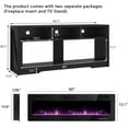 thumbnail image 7 of Waleaf Fireplace TV Stand for TVs Up to 75" TV with 60" Electric Fireplace,Entertainment Center with Open Shelve Storage, 7 of 7
