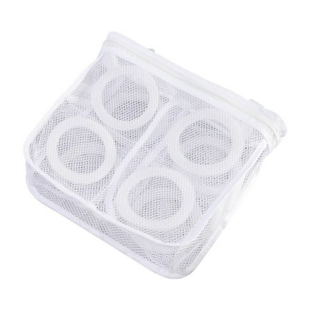 

Dreamhall Laundry Bag Shoes Washing Drying Separated Mesh Sneakers Protective Pouch White