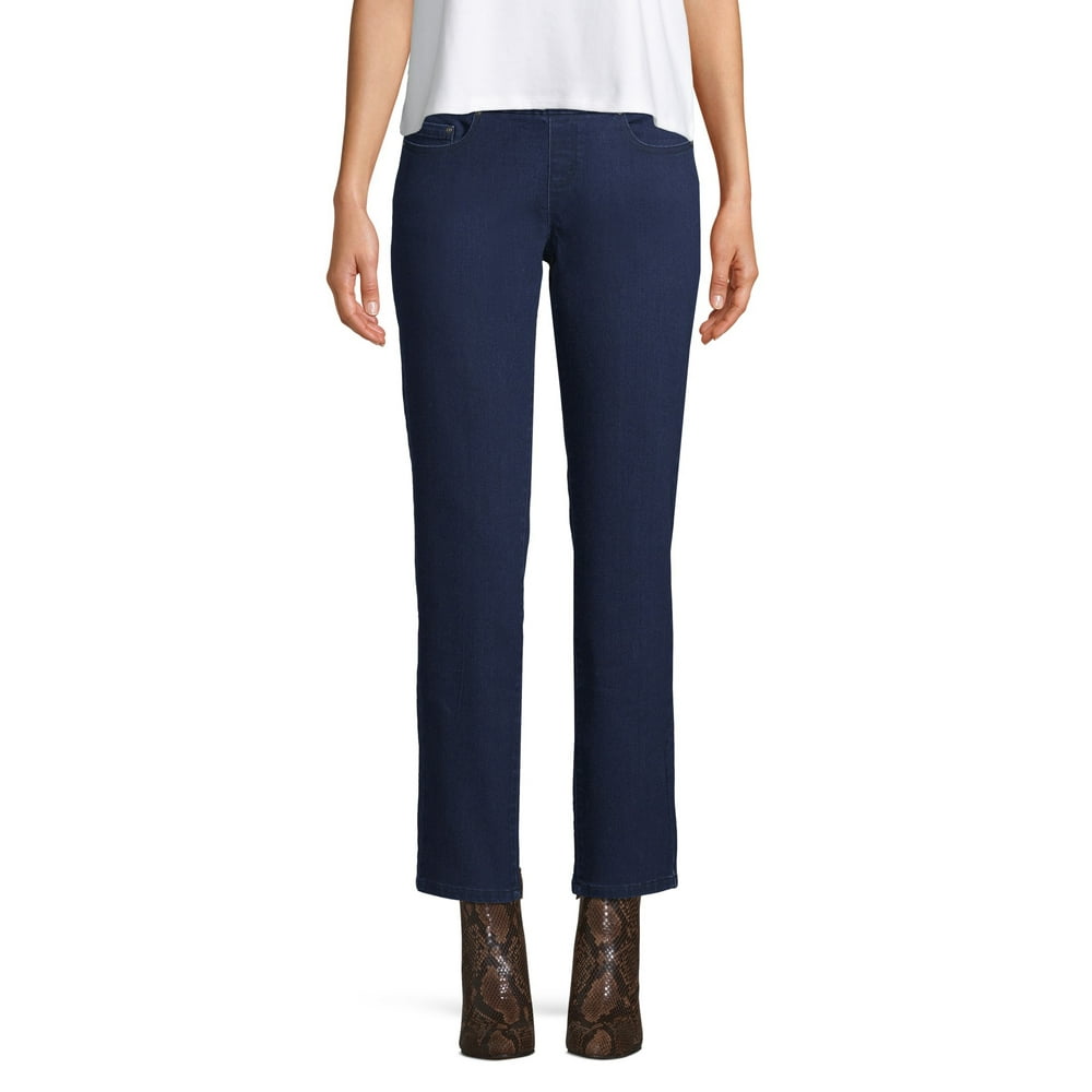 Time and Tru - Time and Tru Woven 5 Pocket Pull-On Pant Women's - Walmart.com - Walmart.com