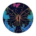 thumbnail image 4 of WYYP Butterfly Flowers Psychedelic Round Tablecloth - Full Width Single-Sided Printing - 100% Polyester Fiber - Great for Home Kitchen/Parties/Holiday Dinner White, 4 of 8