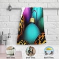 thumbnail image 5 of SKYSONIC 2 Pack Christmas Baubles Purple Hand Towels, Colorful Xmas Ball Kitchen Towel Ultra Soft and Absorbent,Decorative Fingertip Face Towel for Bathroom Hotel, 28.3"x 14.4", 5 of 6