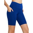 thumbnail image 2 of TRYSIL Women's Biker Shorts Inseam 8" High Waist Yoga pants Workout Gym Running Volleyball Spandex Shorts with Pockets, 2 of 7