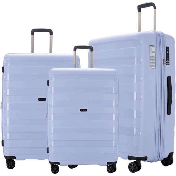 Ginza Travel Hard Shell Luggage Sets Expandable Double Spinner Wheels 2