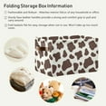 thumbnail image 6 of Coolnut Cow Pattern Storage Basket with Handles Collapsible Storage Bins Canvas Fabric Storage Organizer for Shelves Closet Bedroom Living Room 2Pack Decor Gifts, 6 of 7