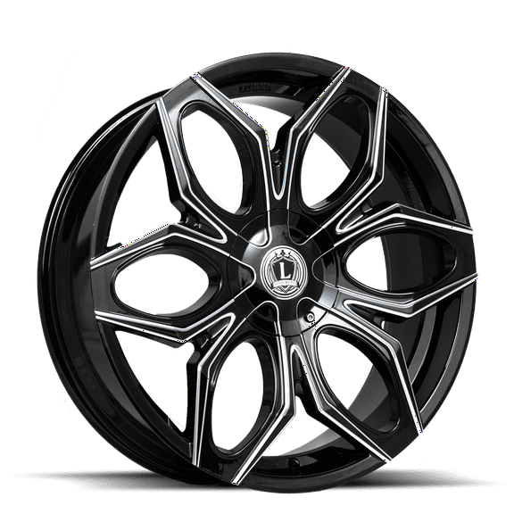 LUXXX ALLOYS 33 20X8.5 5X114.3/5X120 31ET 73.1CB GLOSS BLACK MILLED WHEEL